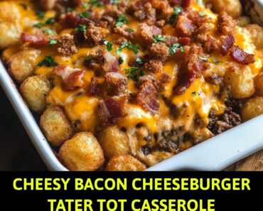Cheesy Bacon Cheeseburger Tater Tot Casserole