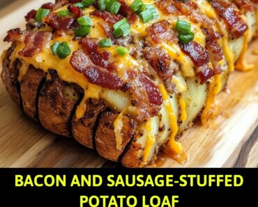 Bacon and Sausage-Stuffed Potato Loaf