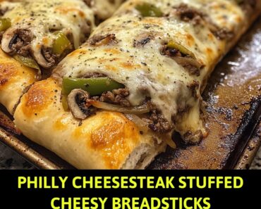 Philly Cheesesteak Stuffed Cheesy Breadsticks