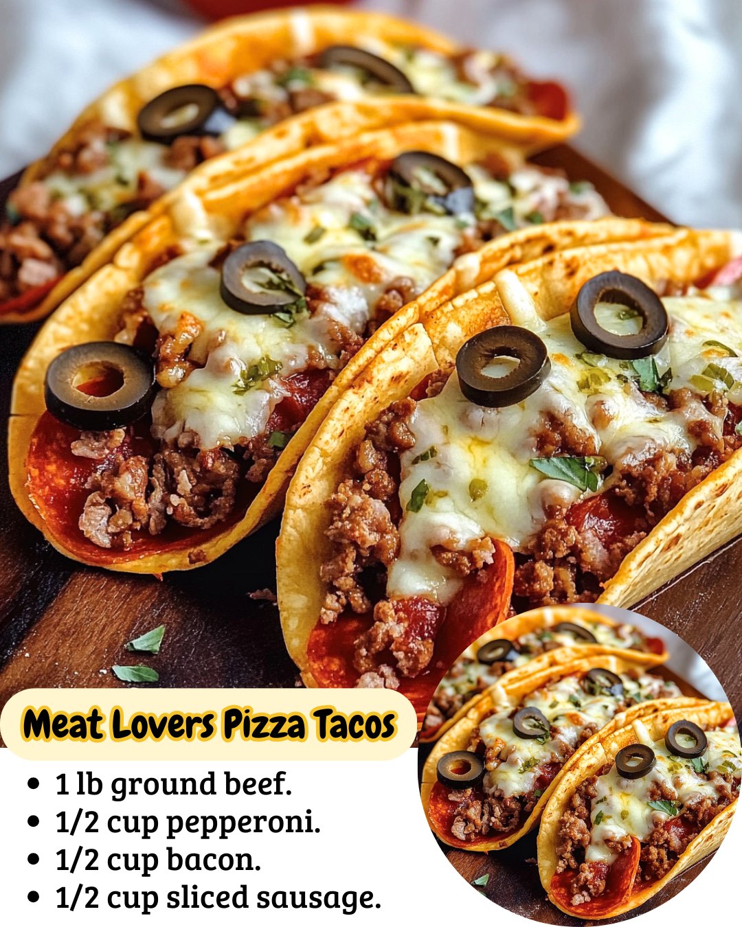Meat Lovers Pizza Tacos