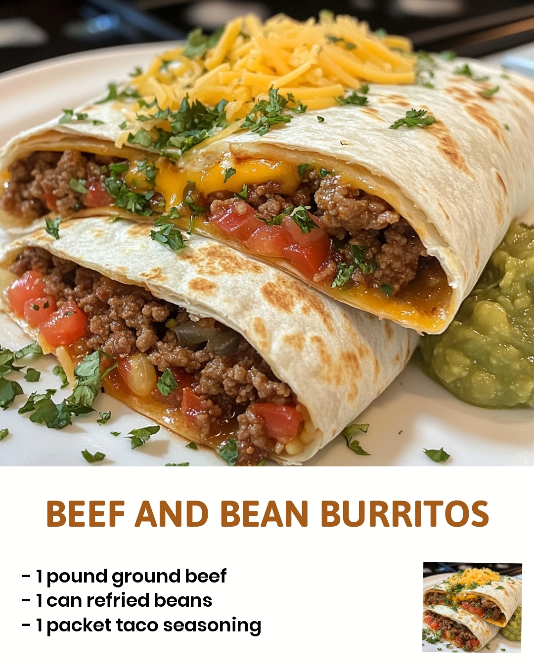 Beef and Bean Burritos