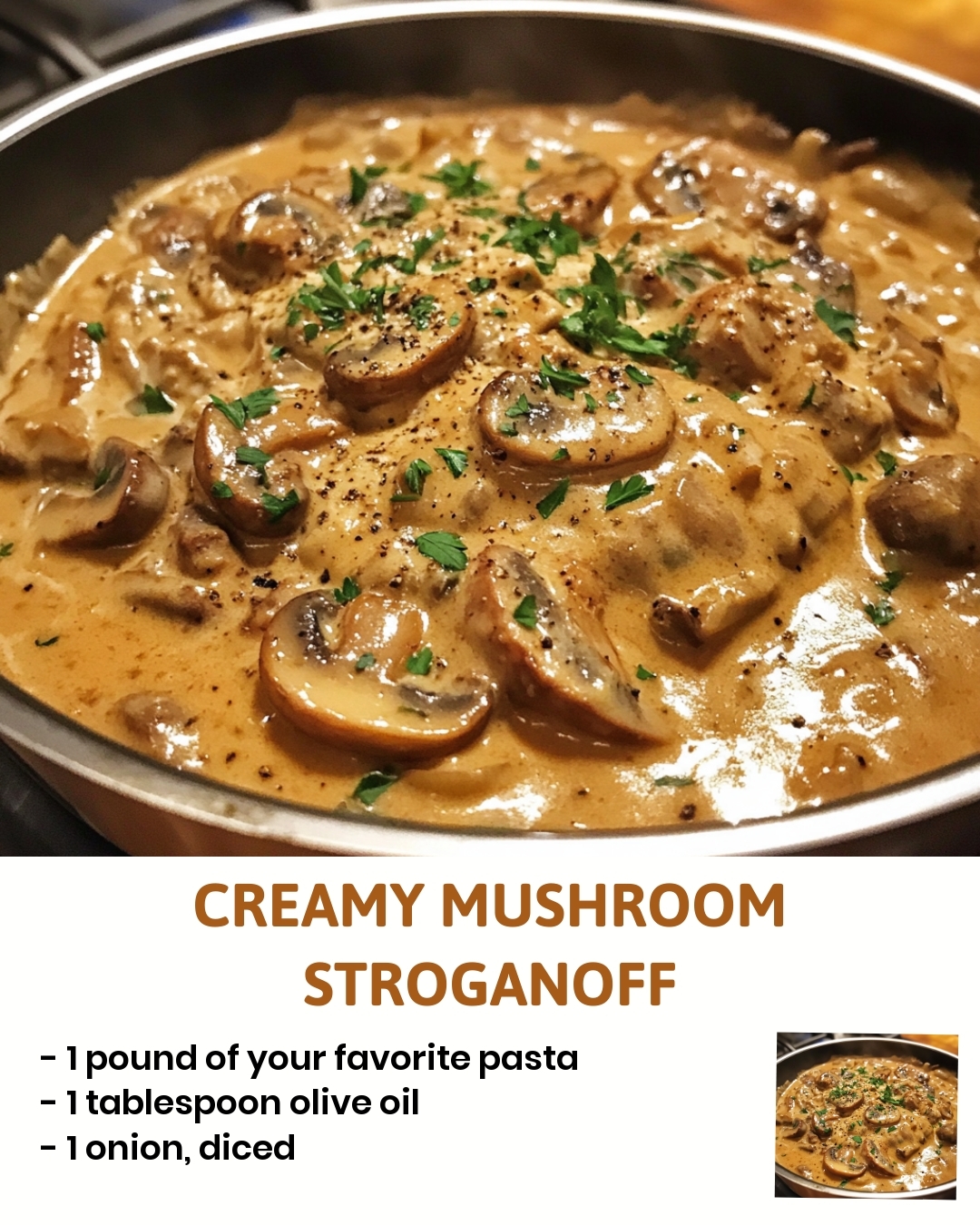 Creamy Mushroom Stroganoff