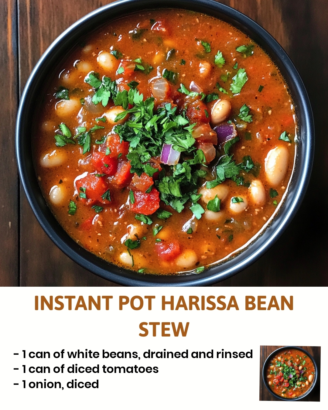 Instant Pot Harissa Bean Stew
