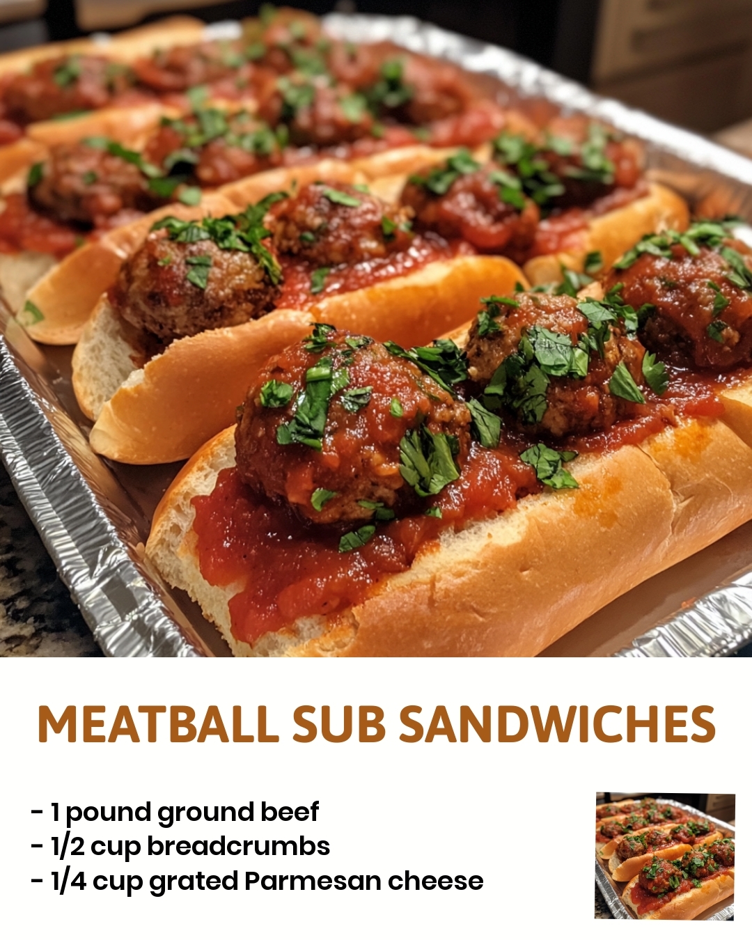 Meatball Sub Sandwiches