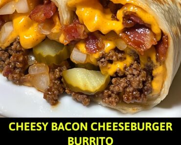 Cheesy Bacon Cheeseburger Burrito