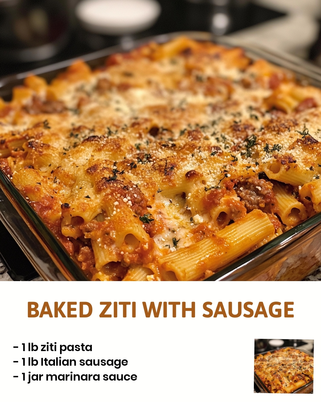 Baked Ziti with Sausage