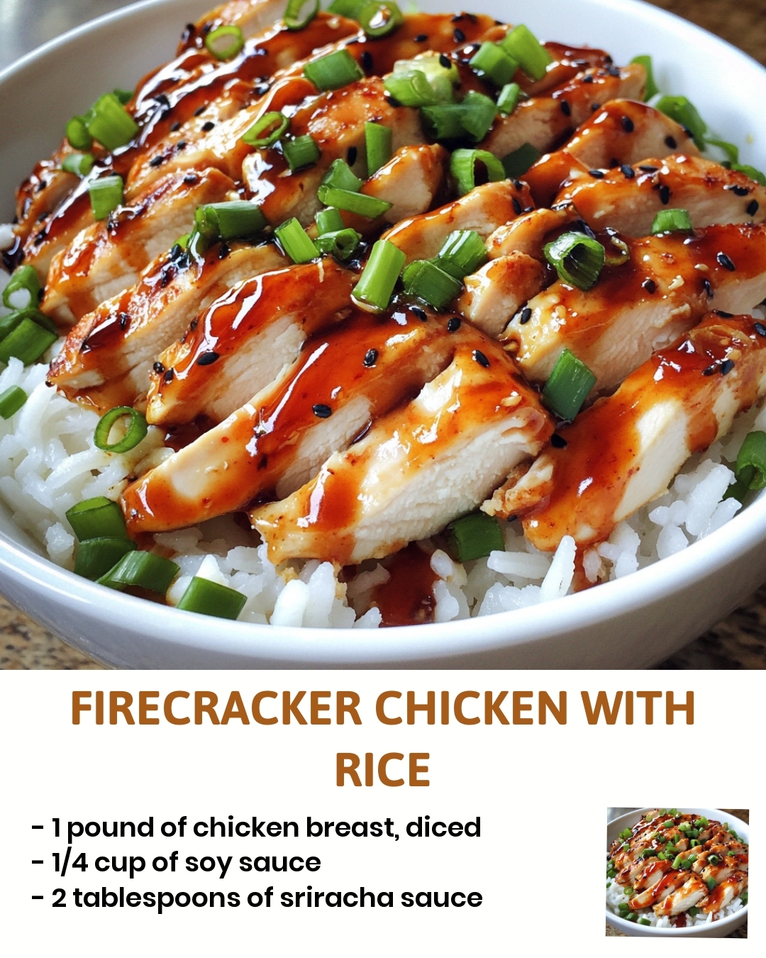 Firecracker Chicken with Rice