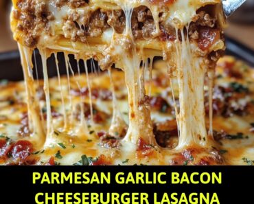 Parmesan Garlic Bacon Cheeseburger Lasagna