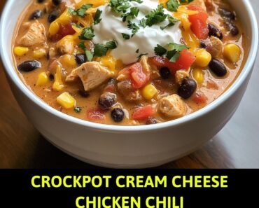 Crockpot Cream Cheese Chicken Chili