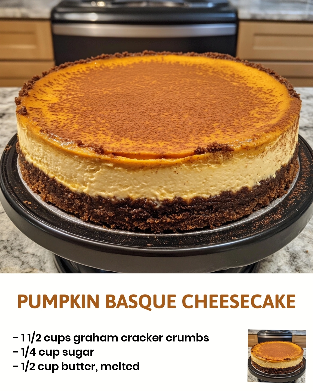 Pumpkin Basque Cheesecake