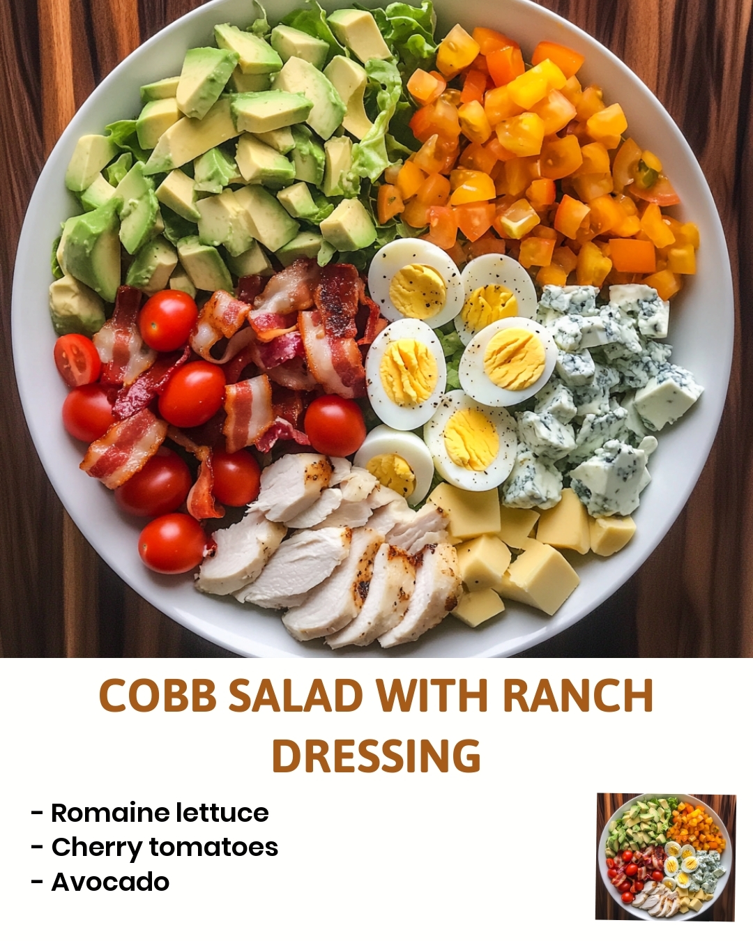 Cobb Salad with Ranch Dressing