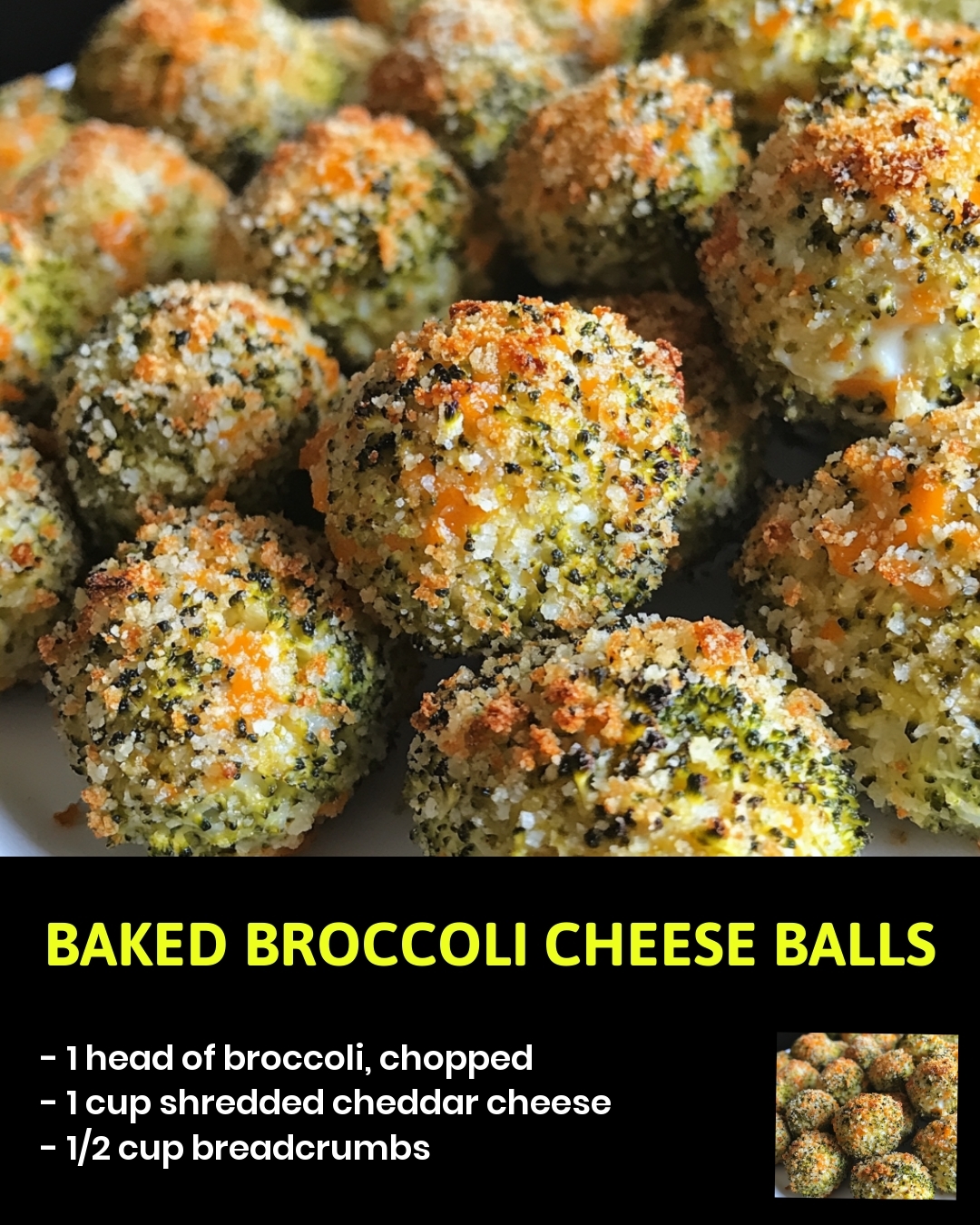 Baked Broccoli Cheese Balls