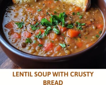 Lentil Soup with Crusty Bread