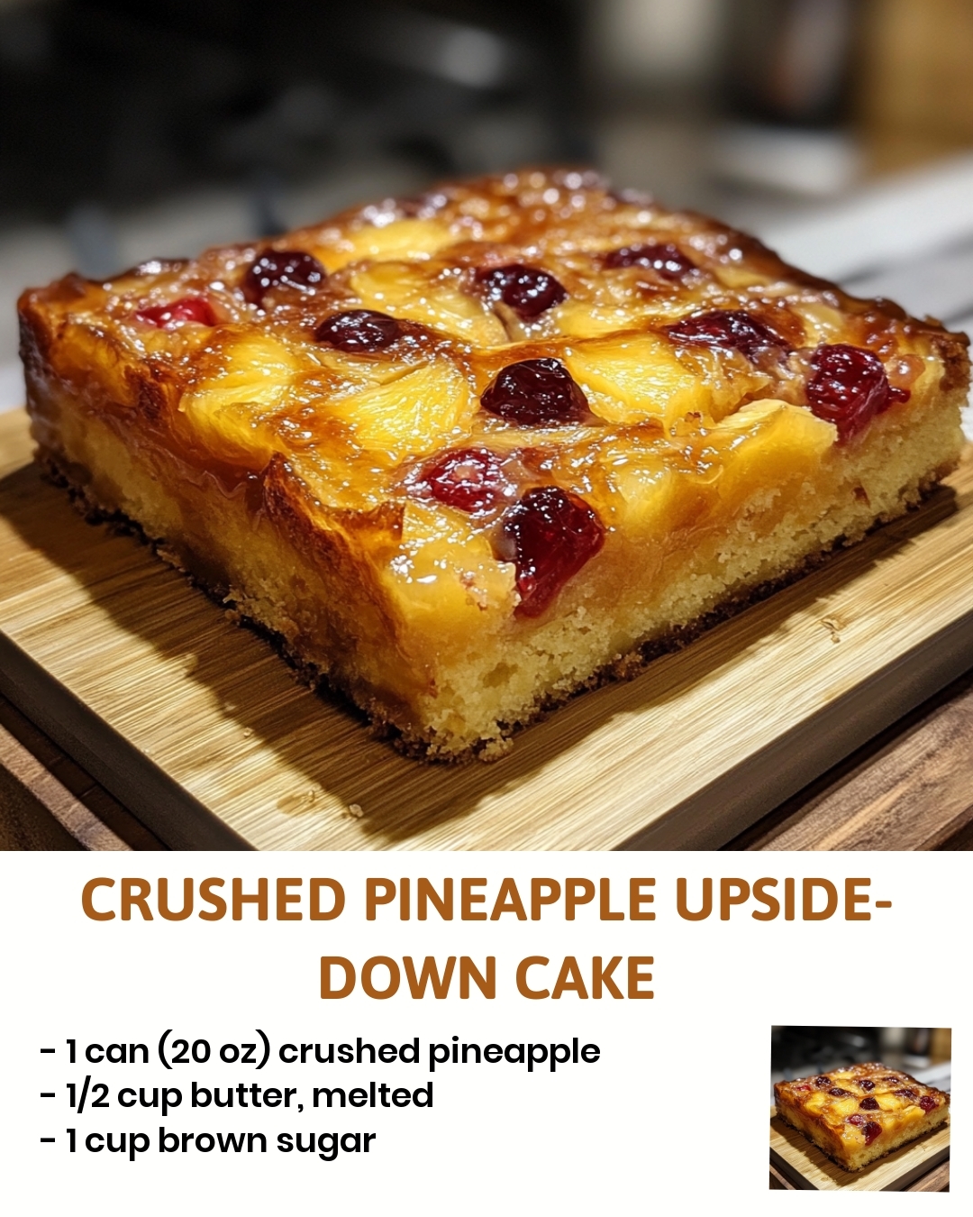 Crushed Pineapple Upside-Down Cake