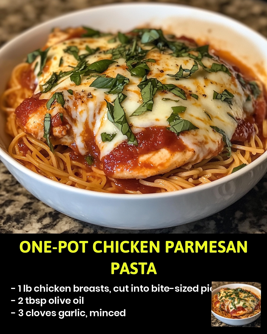 One-Pot Chicken Parmesan Pasta